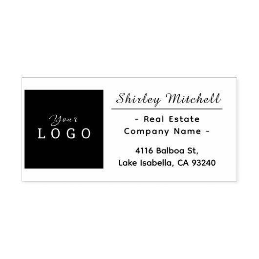 Logo-Individuelle Name für Real-Anwesen-Unternehme Gummistempel (Prägung)