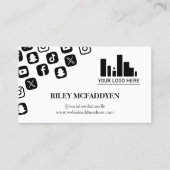 Logo-Influencer-Podcasterin Visitenkarte (Vorderseite)