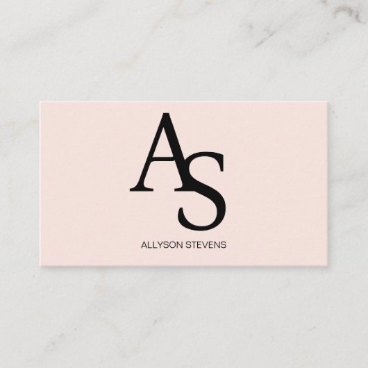 Logo-Initialen Bush rosa Haar-Make-up qr-Code Visitenkarte (Vorderseite)