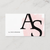 Logo-Initialen rosa Pinselpinsel fett Make-up qr Visitenkarte (Vorderseite)