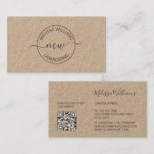  Logo Initials Kraft Visitenkarte (Vorne/Hinten)