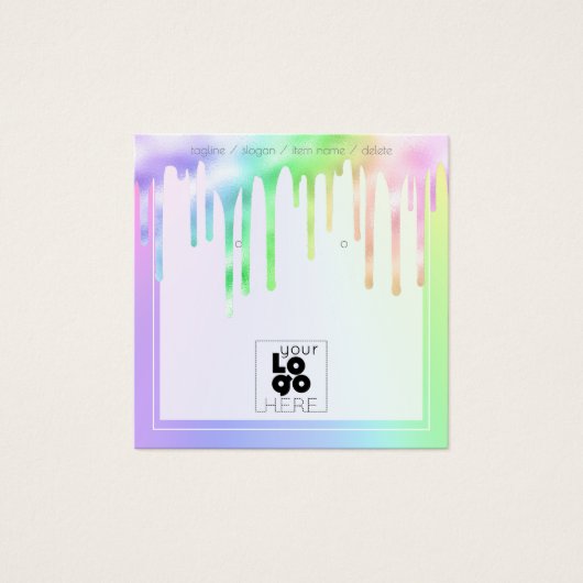 Logo Irisierende Slide-Tropfen erhalten Grafikkart (Vorderseite)