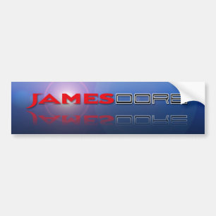 Logo James Dore blaues lense Aufflackern Autoaufkleber
