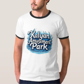 Logo "Kalyan Amusement Park" - Vibrant Wave Ringer T-Shirt