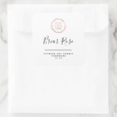 Logo-Kerze-Etikett hinzufügen Quadratischer Aufkleber (Tasche)