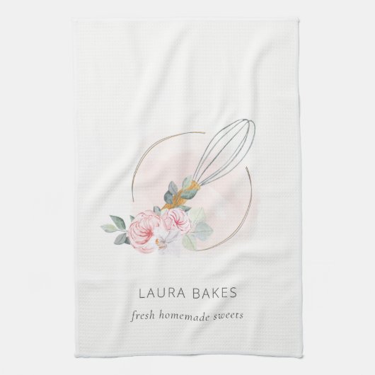 Logo-Kit für den Koch "Holzblasenblau" Geschirrtuch (Vertikal)