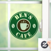 Logo-Klammer für den Coffeeshop Fensteraufkleber (Zuhause)