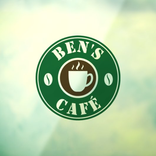 Logo-Klammer für den Coffeeshop Fensteraufkleber (Blatt 3)