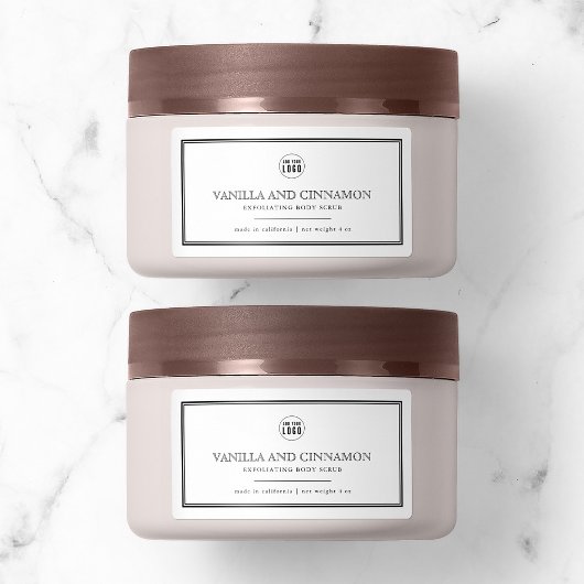 Logo-Klassische schwarze Grenze-Produktkennzeichnu Adressaufkleber