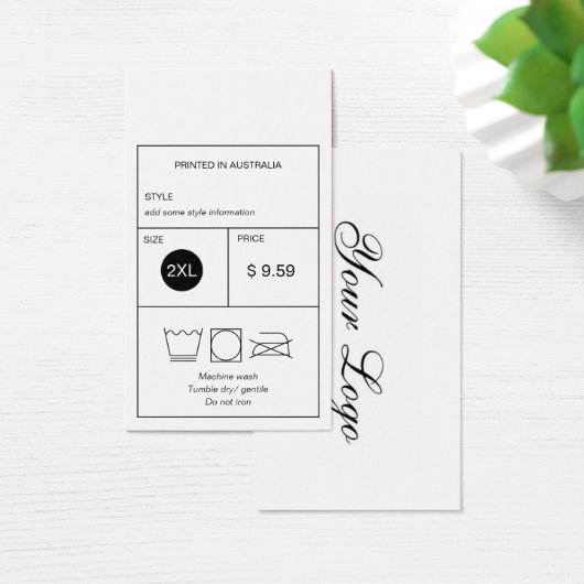 Logo-Kleidung Preis hängen Tag (Schreibtisch)