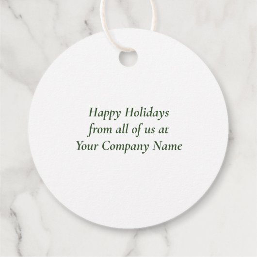 Logo Kleine Unternehmen Marketing Happy Holidays G Geschenkanhänger (Rückseite)