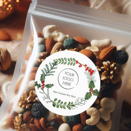 Logo Kleine Unternehmen Marketing Happy Holidays Runder Aufkleber