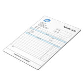 Logo Kleinunternehmen Packzettel Vorlage Notizbloc Notizblock (angewinkelt)