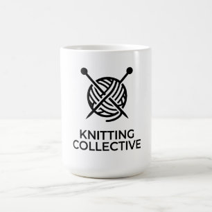 Logo Knitting Collective Wollknäuel Kaffeetasse