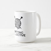 Logo Knitting Collective Wollknäuel Kaffeetasse (VorderseiteRechts)