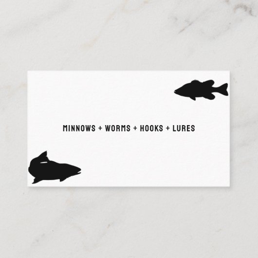 Logo "Köder & Tackle Fishing" Visitenkarte (Rückseite)