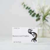 Logo Kokopelli Business Card Visitenkarte (Stehend Vorderseite)