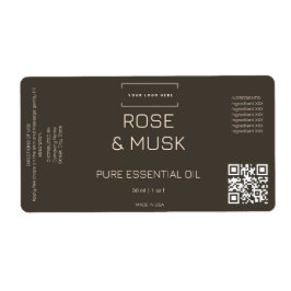 Logo Kosmetische Öl-Etikett Tropferflasche mit Qrc