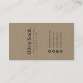 Logo Kraft Blumenleaf Ohrringe Visitenkarte (Rückseite)