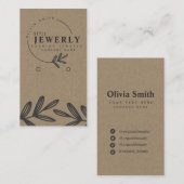 Logo Kraft Blumenleaf Ohrringe Visitenkarte (Vorne/Hinten)