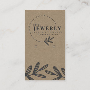 Logo Kraft Blumenleaf Ohrringe Visitenkarte