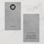Logo-Kraft-Grau-Ohrring-Display-Karte Visitenkarte (Vorne/Hinten)