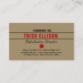 Logo Kraft Typografie Custom Template Card Visitenkarte (Rückseite)