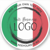 Logo-Kreis für italienische Flaggenfarben Aufkleber (Vorderseite)