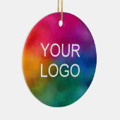 Logo-Kreis für kundenspezifische, zweiseitige Unte Keramik Ornament (Rechts)