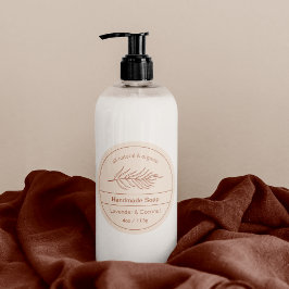 Logo-Label "Dusty Pink" Runder Aufkleber