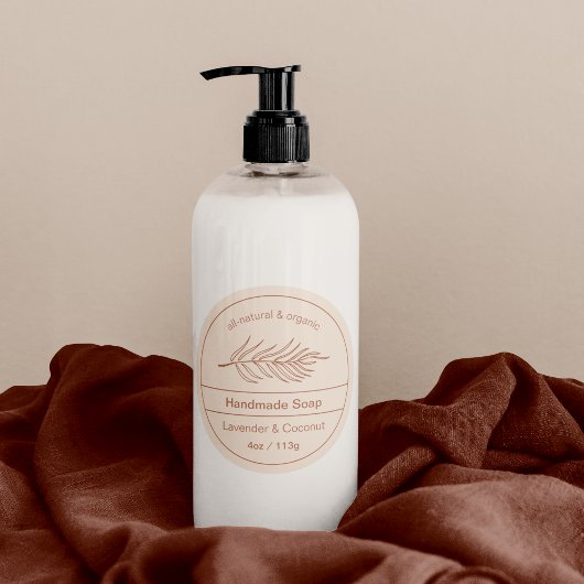 Logo-Label "Dusty Pink" Runder Aufkleber