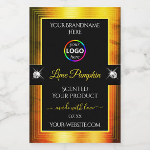Logo-Label für das Nobal Black Shiny Golden Orange Lebensmitteletikett