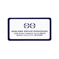 Logo-Labels für Navy Blue