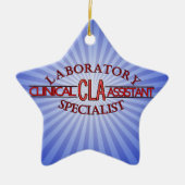 LOGO LABRADOR CLA KLINISCHER LABORHILFE KERAMIKORNAMENT (Vorne)