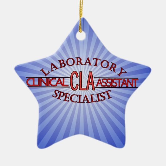 LOGO LABRADOR CLA KLINISCHER LABORHILFE KERAMIKORNAMENT (Vorne)