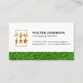 Logo "Landscapes" | Gras schneiden Visitenkarte (Vorderseite)