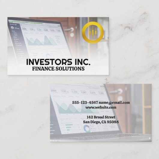 Logo | Laptop | Finanzen Visitenkarte (Vorne/Hinten)