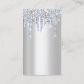 Logo Lashes Erweiterung Makeup Künstler Silver Visitenkarte (Rückseite)