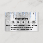 Logo-Läsionen Micorblade 6 Punch Blue Tropfens QR  Visitenkarte (Rückseite)