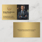 Logo "Law Justice Scales" | Geschäftsmann im Anzug Visitenkarte (Vorne/Hinten)