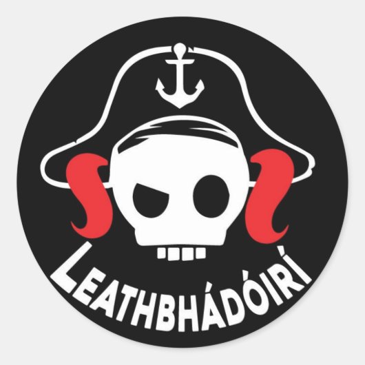 Lógó Leathbhádóirí Runder Aufkleber (Vorderseite)