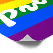 Logo-LGBT-6-Streifen-Rainbow-Gay Pride-Markierung Poster (Ecke)