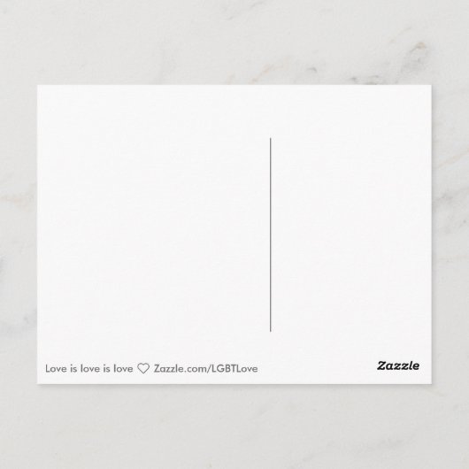 Logo-LGBT-6-Streifen-Rainbow-Gay Pride-Markierung Postkarte (Rückseite)