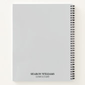 Logo-Light Gray Monogram, erster Editor Notizblock (Rückseite)