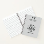 Logo-Light Gray Monogram, erster Editor Notizblock (Innenseite)