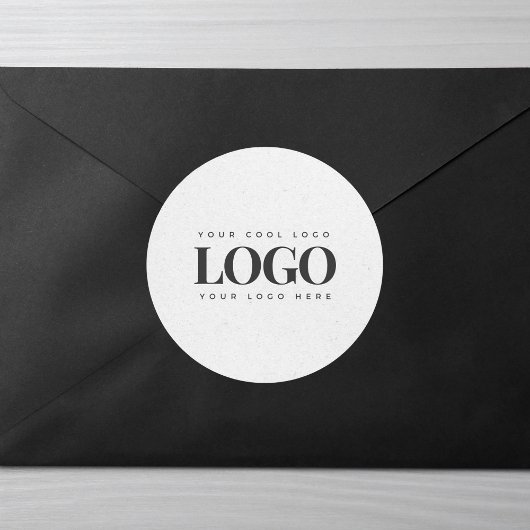 Logo "Light Grey Kraft & Custom Business Rectangle Runder Aufkleber