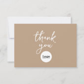 Logo-Light Mocha Brown Vielen Dank Dankeskarte (Vorderseite)