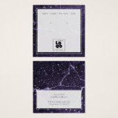 Logo-Lila Glitzer-Marbour-Vorführkarte hinzufügen (Vorne & Hinten)