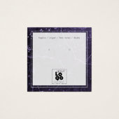 Logo-Lila Glitzer-Marbour-Vorführkarte hinzufügen (Vorderseite)