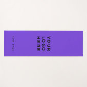 Logo-Lila Name Unternehmen Werbeaktion Yogamatte (Vorderseite (Horizontal))
